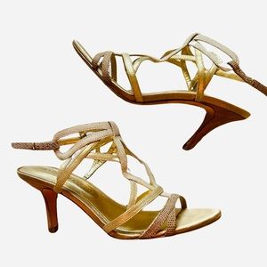 Sigerson Morrison Gold/Taupe Sandals